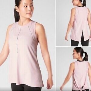 Athleta Foothill Seamless Tank pale pink size XS